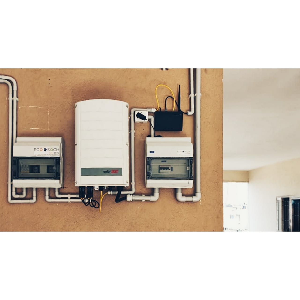 Vars Notting hill Inverter location Solar Edge inverter along with distribution boxes at Apartment community.