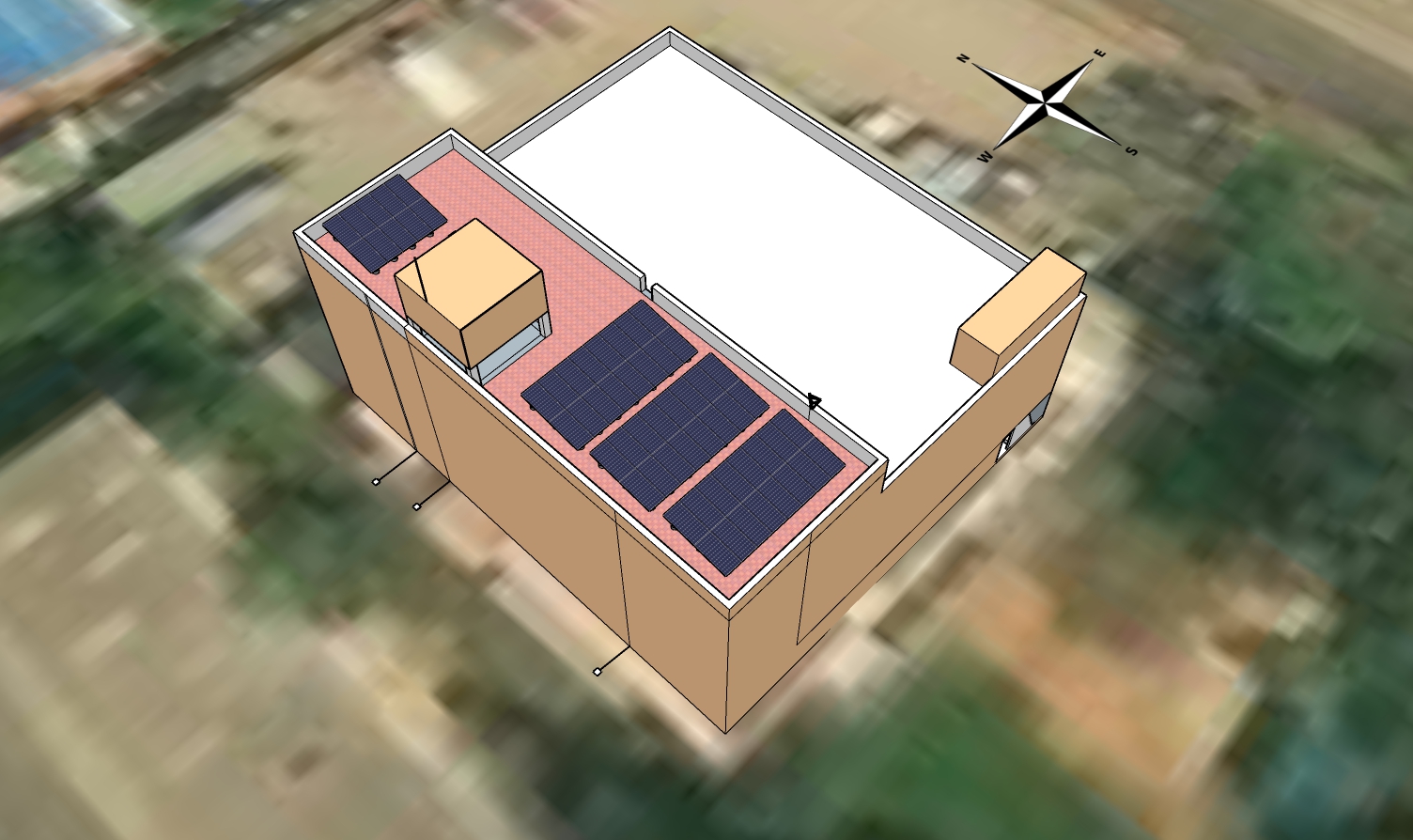 ARK express_PV Panel Layout 3-D model prepared on SketchUp