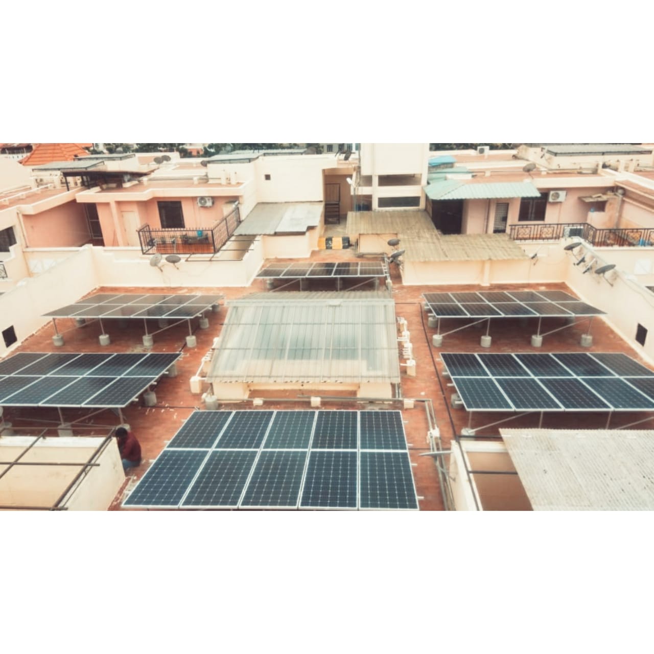 Gopalan Habitat Splendor 4 Solar Panels installed at site