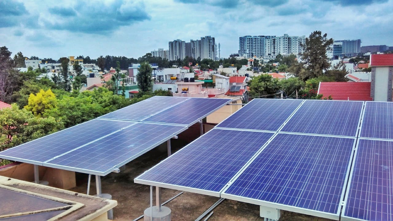 Solar Panels on the rooftop